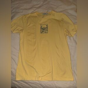 Casual Yellow Graphic Tee